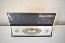 Charger l&#39;image dans la galerie, Bluetooth Ready To Go - Charcoal and White 1962 RCA Victor Model 1-RA-61 AM Vacuum Tube Radio Sleek Upright Works Great!