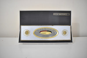 Bluetooth 準備完了 - チャコールとホワイト 1962 RCA Victor モデル 1-RA-61 AM 真空管ラジオ 洗練されたアップライト 素晴らしい作品です。