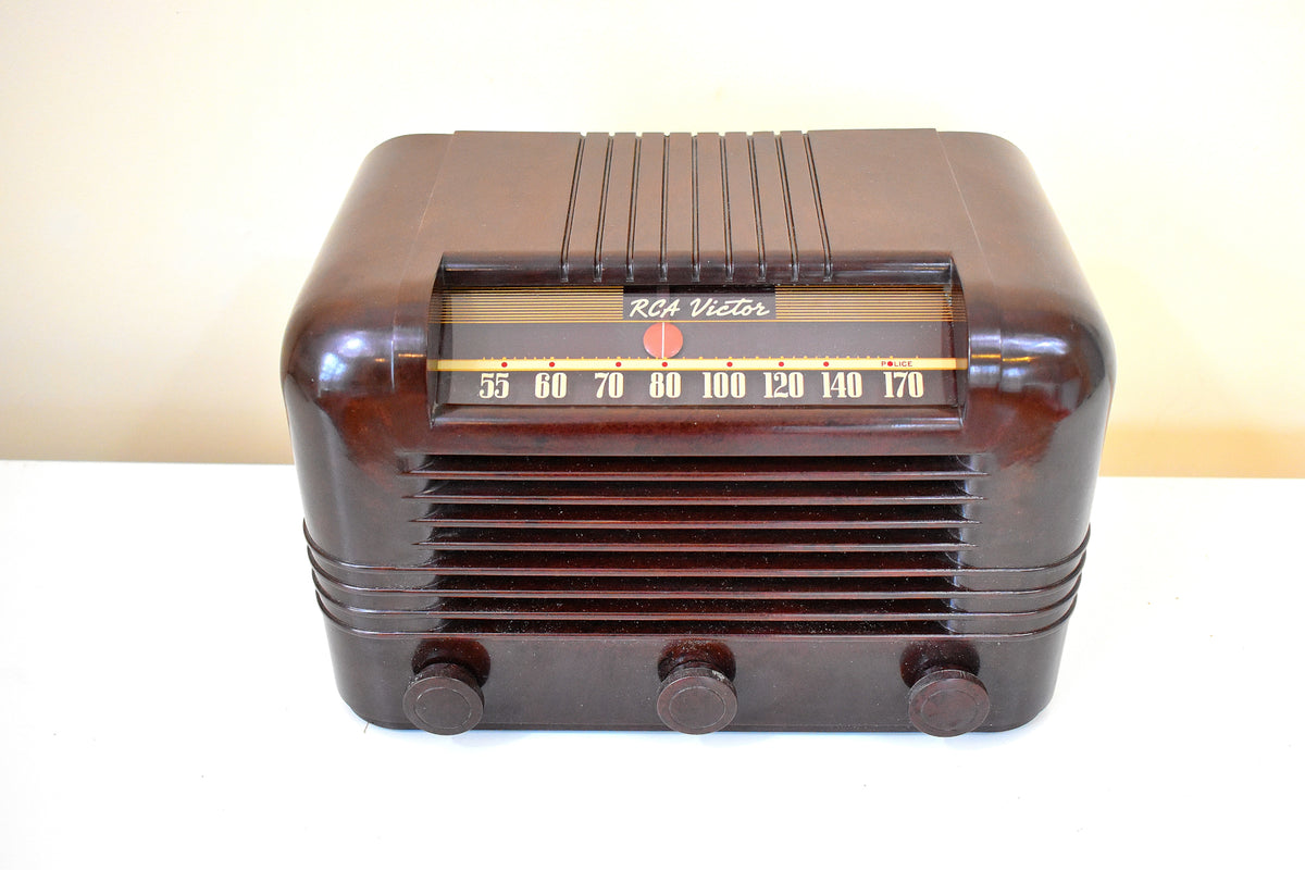 Magnificent Brown Bakelite 1940 RCA Victor Model 15X Vacuum Tube AM Ra ...