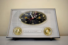 Load image into Gallery viewer, Bluetooth Ready To Go - Black and White 1962 RCA Victor Model 1-RA-61 AM Vacuum Tube Clock Radio Sleek!