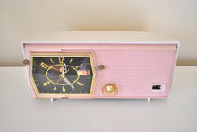 Load image into Gallery viewer, Carnation Pink 1960 RCA Victor Model C-2FE &quot;The Timeflair&quot; Clock Radio Excellent Working Condition Looks Very MCM!