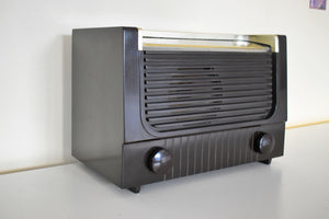 Wenge Brown Bakelite 1952 RCA Victor Model 2-X-61 Vacuum Tube AM Radio Looks Modern Sounds Great!