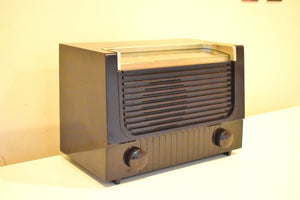 Wenge Brown Bakelite 1953 RCA Victor Model 2-X-61 Vacuum Tube AM Radio Looks Modern Sounds Great!