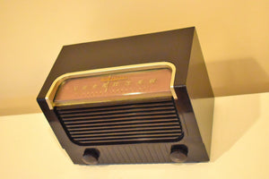 Wenge Brown Bakelite 1953 RCA Victor Model 2-X-61 Vacuum Tube AM Radio Looks Modern Sounds Great!