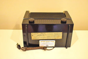 Wenge Brown Bakelite 1953 RCA Victor Model 2-X-61 Vacuum Tube AM Radio Looks Modern Sounds Great!