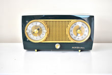 Load image into Gallery viewer, Inverness Green 1954 RCA Victor Model 4-C-543 AM Vacuum Tube Radio Sounds Great! Excellent Condition!
