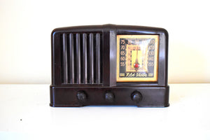 Kona Brown Bakelite 1939 RCA Victor Model 46X11 Vacuum Tube AM Radio Sounds Great!