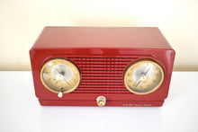 Load image into Gallery viewer, Candy Apple Red 1954 RCA Victor Model 4-C-534 AM Vacuum Tube Radio Sounds Great! Excellent Condition!