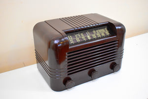 Magnificent Brown Bakelite 1946 RCA Victor Model 56X10 Vacuum Tube AM Shortwave Radio Boom Box!