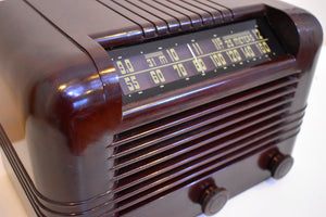 素晴らしいブラウン ベークライト 1946 RCA Victor モデル 56X10 真空管 AM 短波ラジオ ラジカセ!
