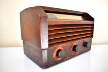 Load image into Gallery viewer, Artisan Handcrafted Wood 1945 RCA Victor Model 56X3 Vacuum Tube AM Radio Solid Construction and Sounds Great!