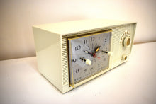 Load image into Gallery viewer, Luster Ivory 1955 RCA Victor Model 7-C-6N Clock Radio Excellent Working and Physical Condition!
