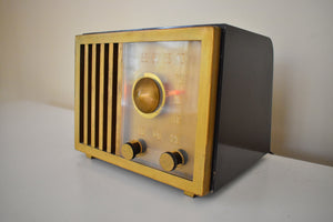 Bluetooth MP3 Ready To Go - 1947 RCA Victor Model 75X11 AM Brown Bakelite Vacuum Tube Radio Classic and Classy! Great Sounding!