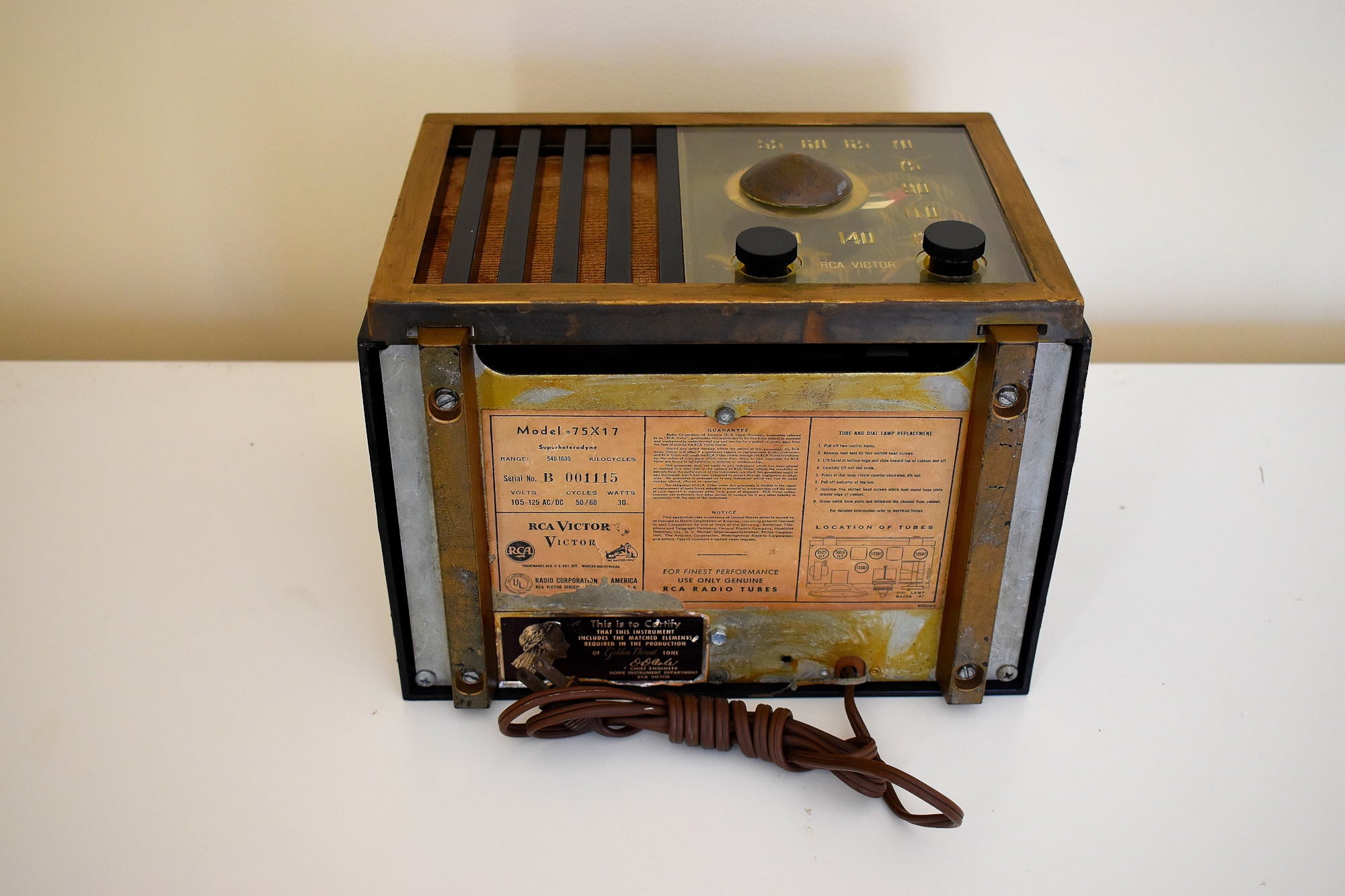 在庫超歓迎RCA 45X1 アンティーク ラジオ 1940年製 アンティーク