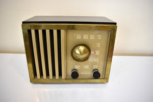 Regis Gold Brown Bakelite 1947 RCA Victor Model 75X15 AM Vacuum Tube Radio Sounds Great! Excellent Condition!