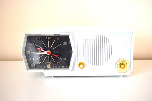 Bluetooth Ready To Go - Tivoli White Mid Century 1959 RCA Victor Model C-1L Vacuum Tube AM Clock Radio Looks and Sounds Great!