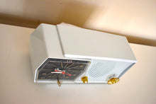 Load image into Gallery viewer, Bluetooth Ready To Go - Tivoli White Mid Century 1959 RCA Victor Model C-1L Vacuum Tube AM Clock Radio Looks and Sounds Great!