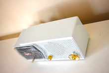 Load image into Gallery viewer, Bluetooth Ready To Go - Tivoli White Mid Century 1959 RCA Victor Model C-1L Vacuum Tube AM Clock Radio Looks and Sounds Great!