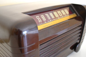 Magnificent Brown Bakelite 1946 RCA Victor Model 65X1 Vacuum Tube AM Radio Near Mint Condition Loud and Clear!