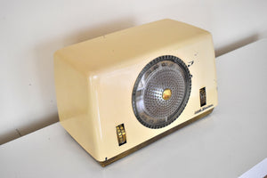 Ivory Bakelite 1948 RCA Victor Model 8X682 Vacuum Tube AM Shortwave Radio Loud Clear Solid Built!