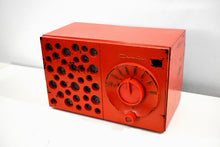 Load image into Gallery viewer, Raconteur Red 1953 Crosley Model JT-3 AM Tube Radio Swiss Cheese Grill, Not Cheesy At All