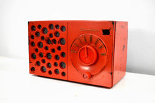 Load image into Gallery viewer, Raconteur Red 1953 Crosley Model JT-3 AM Tube Radio Swiss Cheese Grill, Not Cheesy At All