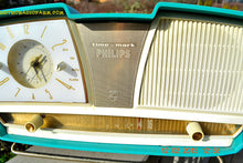 Load image into Gallery viewer, SOLD! - June 2, 2015 - SEAFOAM GREEN WONDER Mid Century Retro Jetsons Philips Time-Mark AM Vacuum Tube Radio Totally Restored! - [product_type} - Philips - Retro Radio Farm