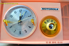 Charger l&#39;image dans la galerie, SOLD! - April 15, 2015 - SASSY PINK Retro Jetsons 1957 Motorola 5C14PW Tube AM Clock Radio Totally Restored! - [product_type} - Motorola - Retro Radio Farm