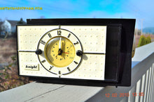 Load image into Gallery viewer, SOLD! - Jan 9, 2016 - SHABBY CHIC Black and White Mid Century Retro Bakelite 50s Knight AM Clock Radio Totally Restored! - [product_type} - Knight - Retro Radio Farm