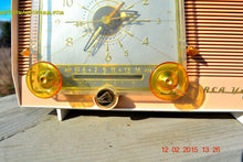 Charger l&#39;image dans la galerie, SOLD! - March 27, 2014 - TAN and White Retro Jetsons Vintage 1957 RCA 1-X-5KE AM Tube Clock Radio Totally Restored! - [product_type} - RCA Victor - Retro Radio Farm