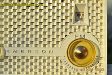Charger l&#39;image dans la galerie, SOLD! - June 15, 2015 - RARE FM ONLY VANILLA WHITE Retro Vintage 1958 Emerson Model 930 Tube Radio WORKS! - [product_type} - Emerson - Retro Radio Farm