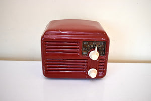 ワゴン レッド 1947 アービン モデル 444 AM 真空管メタルキャビネット ラジオ リトル ダイナモ!
