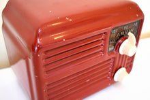画像をギャラリービューアに読み込む, ワゴン レッド 1947 アービン モデル 444 AM 真空管メタルキャビネット ラジオ リトル ダイナモ!