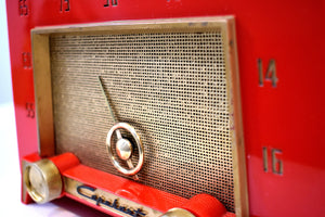 Cardinal Red 1952 Capehart Model T-522 Vacuum Tube AM Radio Rare! Beautiful Singing Bird