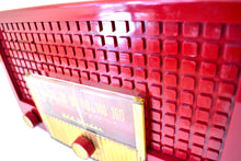 Charger l&#39;image dans la galerie, Cranberry Red 1955 RCA Victor Model 5X-564 AM Tube Radio Great Sounding Excellent Condition!