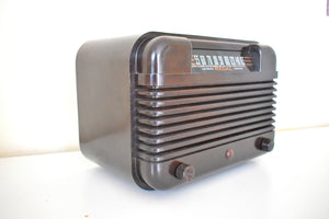 Espresso Brown Bakelite 1946 Regal Model 205 Vacuum Tube AM Radio Sounds Great Excellent Plus Condition!