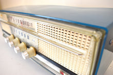 Load image into Gallery viewer, Imperial Blue 1961 Rincan Model KFA-W71 Vacuum Tube AM FM Radio Beauty and Sounds Great!
