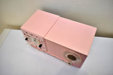 Load image into Gallery viewer, Pretty in Pink 1959 Sonic Model 5C1 Vacuum Tube AM Clock Radio Excellent Condition! Rare Manufacturer and Model!