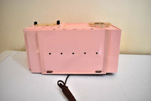 Load image into Gallery viewer, Pretty in Pink 1959 Sonic Model 5C1 Vacuum Tube AM Clock Radio Excellent Condition! Rare Manufacturer and Model!