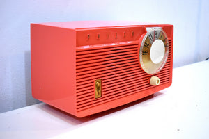 Salmon Pink 1958 Philco E-814-124 AM Tube Radio Near Mint!