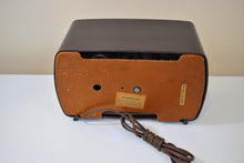 Load image into Gallery viewer, Siena Brown Bakelite 1955 Arvin Model 856T Vacuum Tube AM Radio Outstanding Condition and Sounds Like A Champ!