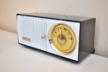 Load image into Gallery viewer, Bluetooth Ready To Go - Black and White 1965 Silvertone Model 5002 Vacuum Tube AM Radio Sounds Great Excellent Condition!