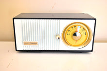 Load image into Gallery viewer, Bluetooth Ready To Go - Black and White 1965 Silvertone Model 5002 Vacuum Tube AM Radio Sounds Great Excellent Condition!