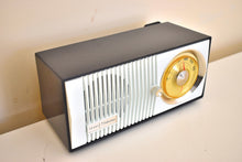 Load image into Gallery viewer, Bluetooth Ready To Go - Black and White 1965 Silvertone Model 5002 Vacuum Tube AM Radio Sounds Great Excellent Condition!