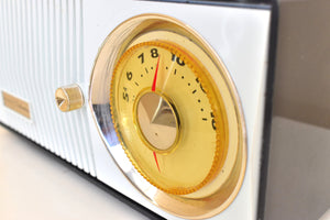 Bluetooth Ready To Go - Black and White 1965 Silvertone Model 5002 Vacuum Tube AM Radio Sounds Great Excellent Condition!