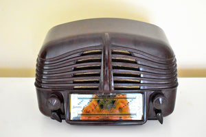 エイリアンまたはアールデコ ミッドセンチュリー ヴィンテージ 1951 ソノラ エクセレンス モデル 211 AM 短波真空管ラジオ Mon Dieu!