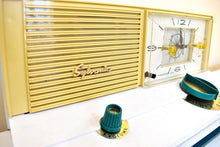 Load image into Gallery viewer, Bluetooth Ready To Go - Sherwood Green 1958 Sylvania Model 2207 Vacuum Tube AM Radio Out Of The World Looks and Sound!