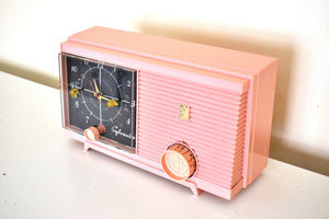 Carnation Pink 1960 Sylvania Model 5C10 Vacuum Tube AM Radio Sounds Great! Rare Color!