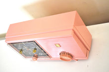 Load image into Gallery viewer, Carnation Pink 1960 Sylvania Model 5C10 Vacuum Tube AM Radio Sounds Great! Rare Color!