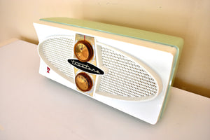 Bluetooth 準備完了 - ミント グリーン 1959 Truetone D2082A 真空管 AM ラジオ 希少なミッドセンチュリーの美しさ！いいね！